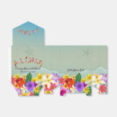 Ballotins Mariage de plage Hawaiian coloré thème (Déplié)