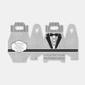 Ballotins Mariage de points noirs et blancs Tuxedo (Déplié)