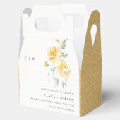 Ballotins Mariage de Rose à aquarelle jaune vert (Ouvert)