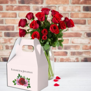 Ballotins Mariage de roses rouges et roses