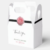 Ballotins Mariage de ruban noir rose (Ouvert)