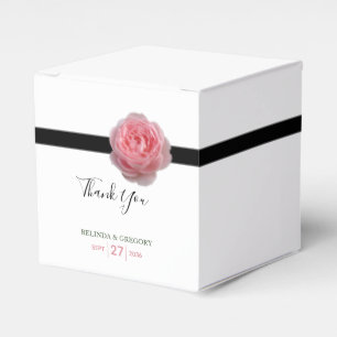 Ballotins Mariage de ruban noir rose
