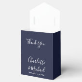 Ballotins Mariage de script de signature bleu marine (Ouvert)