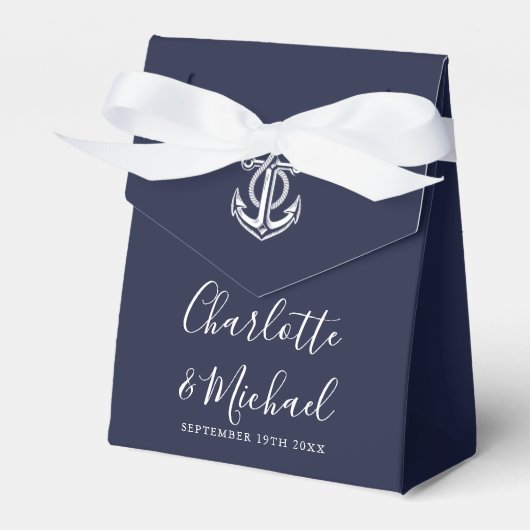 Ballotins Mariage de script de signature bleu marine (Verso)