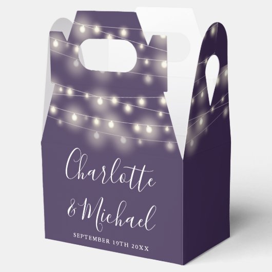 Ballotins Mariage de script de signature de chaîne violet (Ouvert)