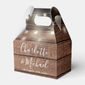 Ballotins Mariage de script de signature en bois rustique (Verso)