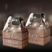 Ballotins Mariage de script de signature en bois rustique