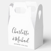 Ballotins Mariage de script de signature noir et blanc éléga (Ouvert)