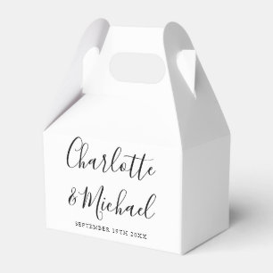 Ballotins Mariage de script de signature noir et blanc éléga