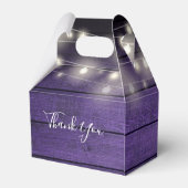 Ballotins Mariage de script en bois rustique violet (Arrière)