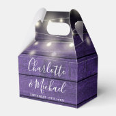 Ballotins Mariage de script en bois rustique violet (Verso)