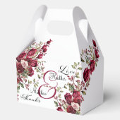 Ballotins Mariage de script moderne floral de Bourgogne (Recto)