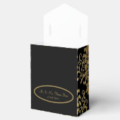 Ballotins Mariage de script noir Gold Damask (Ouvert)