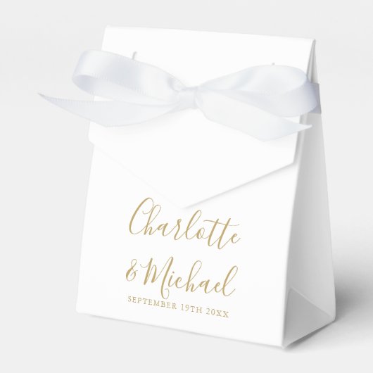 Ballotins Mariage De Script Or Et Blanc Simple (Verso)