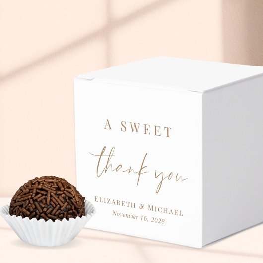 Ballotins Mariage de script or Merci doux chic
