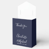 Ballotins Mariage de script signature bleu marine simple (Ouvert)