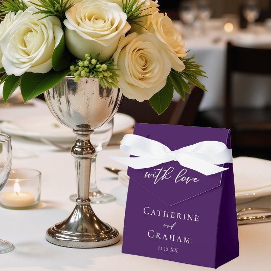 Ballotins Mariage de soirée minimaliste violet foncé