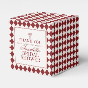 Ballotins Mariage de style Harlequin Rouge Merlot