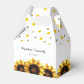 Ballotins Mariage de tournesol jaune blanc Floral (Verso)