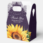 Ballotins Mariage de tournesol violet Burlap (Ouvert)