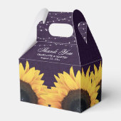 Ballotins Mariage de tournesol violet rustique (Arrière)