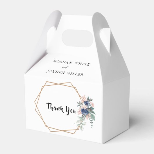 Ballotins Mariage de trame doré rose bleu foncé (Arrière)