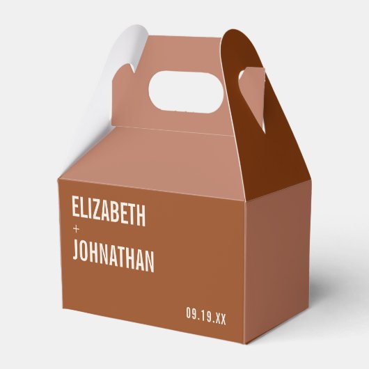 Ballotins Mariage de typographie Boho Terracotta (Verso)