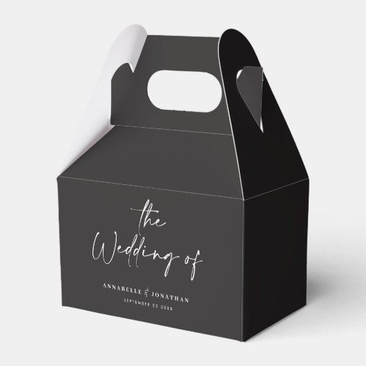 Ballotins Mariage de typographie noire décontracté moderne (Verso)