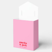 Ballotins Mariage de typographie simple et rose vif et rouge (Ouvert)