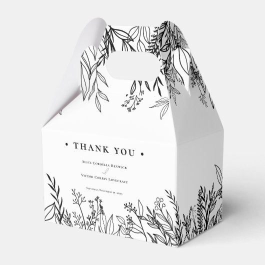 Ballotins Mariage de verdure blanc et noir (Verso)