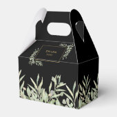 Ballotins Mariage De Verdure Élégant Noir Et Or (Arrière)