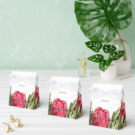 Ballotins Mariage de verdure Tropical Rose Proteas