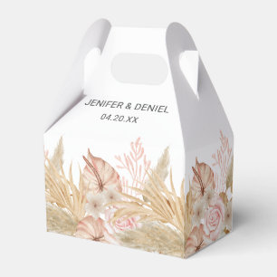 Ballotins Mariage Décor Fleur de Palmier et de Pampa Neutre
