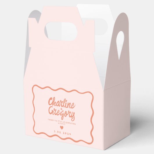 Ballotins Mariage d'écriture manuscrite rose et rouge rétro (Ouvert)