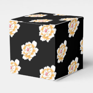 BALLOTINS MARIAGE DÉLICATE PASTEL JAUNE MOTIF PEONY