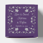 Ballotins Mariage des Coeurs d'Amour Violet Gris (Haut)