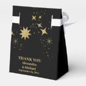 Ballotins Mariage des étoiles célestes mystiques d'or noir (Arrière)