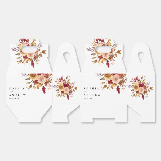 Ballotins Mariage des fleurs d'automne (Déplié)