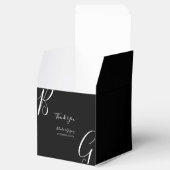Ballotins Mariage des initiales du monogramme noir et blanc (Ouvert)