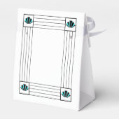 Ballotins Mariage design Art déco bleu (Arrière)