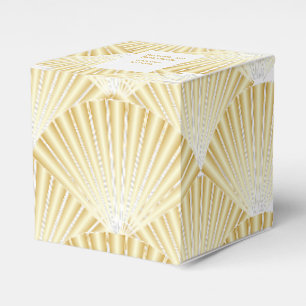 Ballotins Mariage design Art déco couleur or