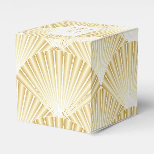 Ballotins Mariage design Art déco couleur or (Verso)