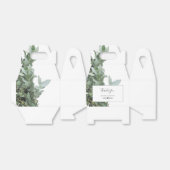 Ballotins Mariage d'eucalyptus en argent (Déplié)