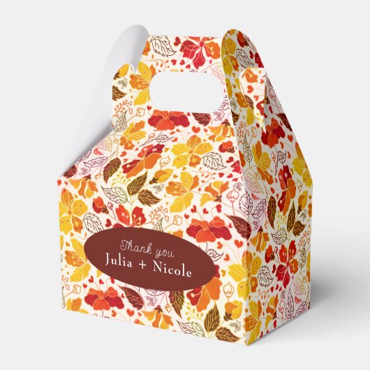 Ballotins Mariage d'hibiscus tropicaux d'Orange brulé (Verso)