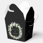 Ballotins Mariage d'hiver Elégant Black Snowberry+Eucalyptus (Ouvert)