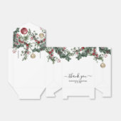 Ballotins Mariage d'hiver floral de Noël élégant (Déplié)