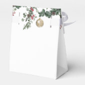 Ballotins Mariage d'hiver floral de Noël élégant (Arrière)