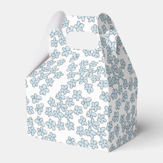 Ballotins Mariage Doodle Fleurs Bleu Clair Forget-Me-Nots (Arrière)