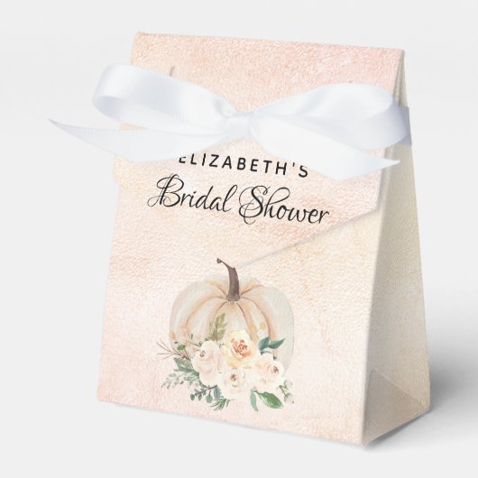 Ballotins Mariage douche pumpkin automne crème or rose (Verso)