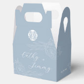 Ballotins Mariage Dusty Blue Double Bonheur Peonies (Ouvert)